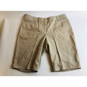 APT.9 Shorts Women's Size 4 Tan Solid Color Casual Chino Welt Pockets RN#73277